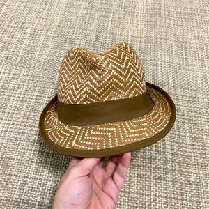Brown snd White Hat